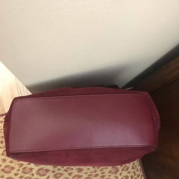 Tory Burch Wine Suede Tote - Picture 7 of 11